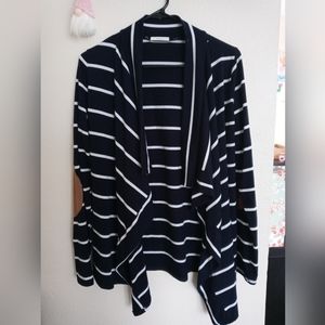Blue striped cardigan with elbow pads!
